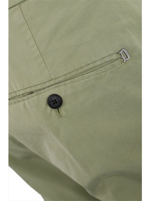 Pantalone Gaubert in cotone stretch verde DONDUP | UP235 GSE046U IZ1606